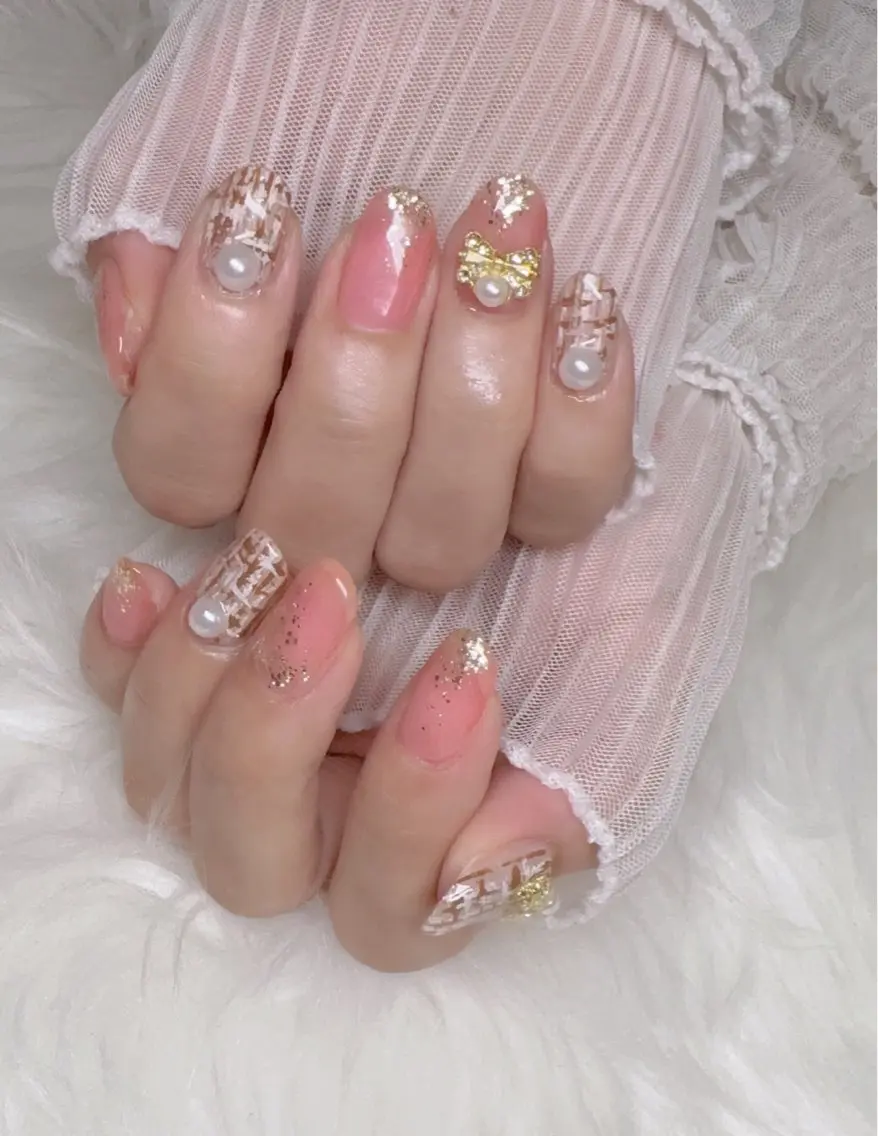 ネイル ツイードネイル ハンドネイル Nail Salon macherieのネイルデザイン