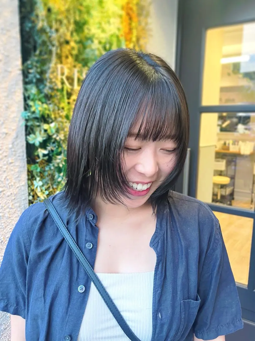ミディアム ウルフカット 🪽ナチュラルヘア＊ 大下唯奈🪽🫧のヘアスタイル