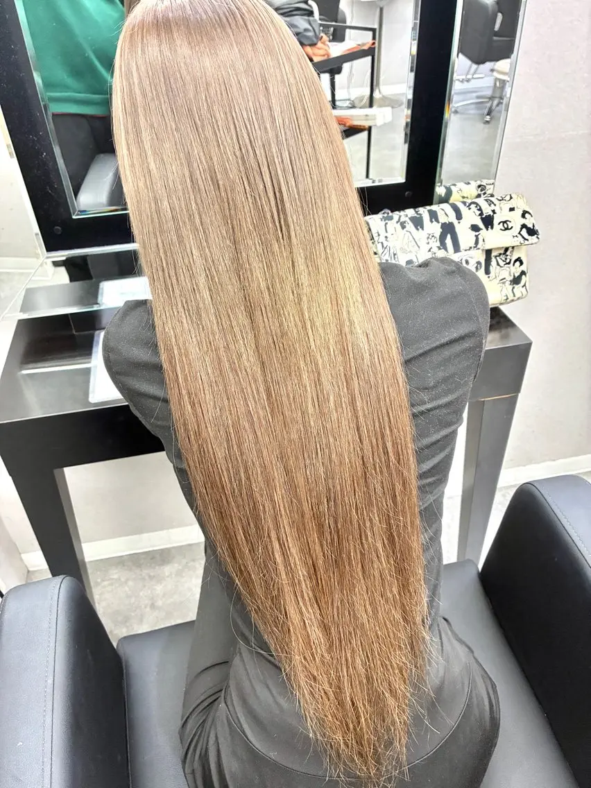 ロング カラー シールエクステ ダブルカラー エクステ ヘアカラー エクステ ワンホンレイヤー エクステづまのヘアスタイル