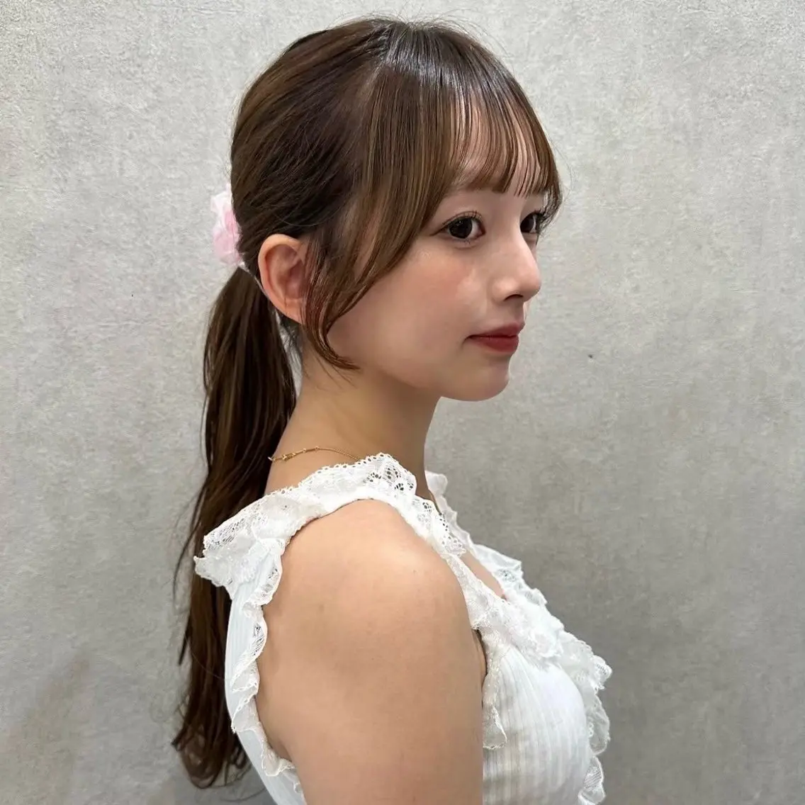 ロング カラー ブラウンカラー ヘーゼル ヘアカラー ミルクティ/ ブラウンカラー/りおのヘアスタイル