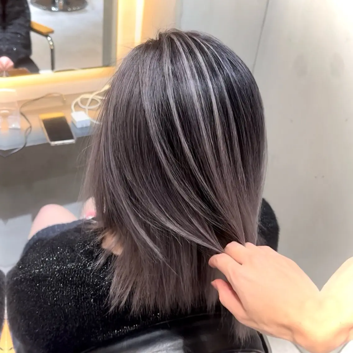 ミディアム カラー バレイヤージュ レイヤーカット 木村ハルカ 🎨鹿児島⇆東京のヘアスタイル