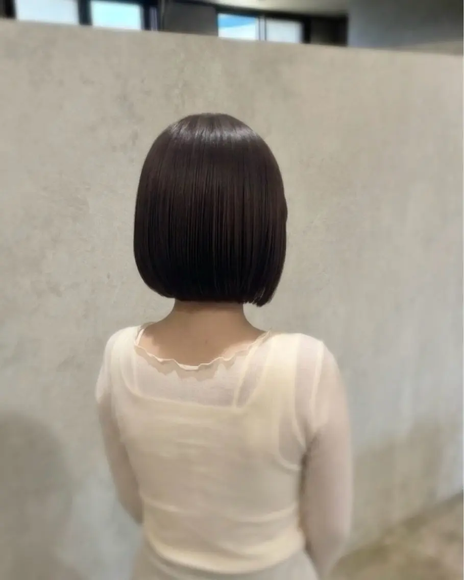 ミディアム カラー 透明感カラー ボブ 横山 ゆうやのヘアスタイル
