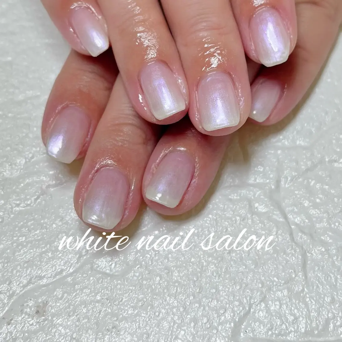 ネイル ラメ(グリッター) シンプルネイル white nail salonのネイルデザイン