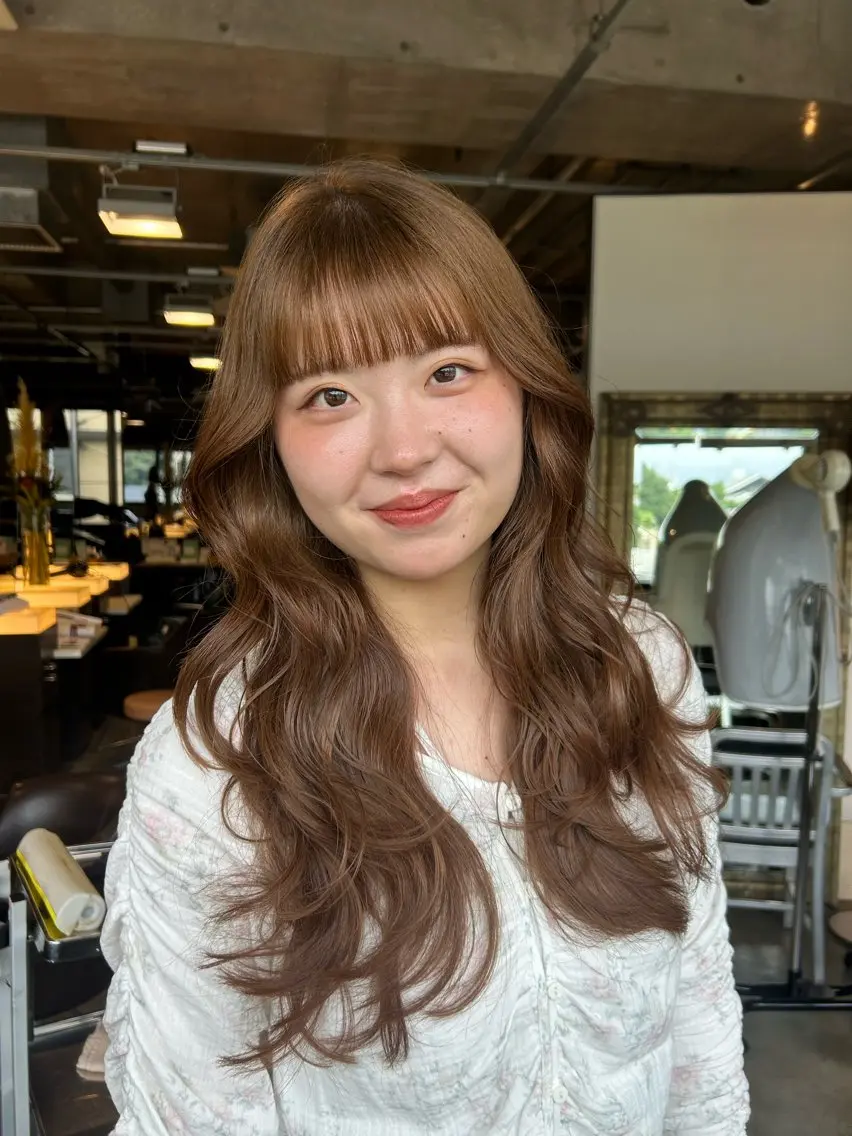 ロング カット ヘアカラー トリートメント NanaKo 表参道 レイヤー/ハッシュのヘアスタイル