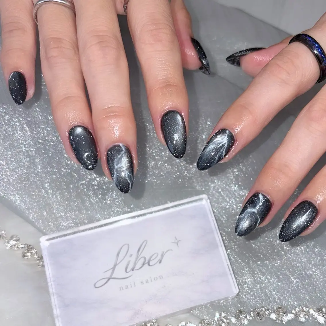 ネイル 大理石ネイル(マーブル) スカルプネイル Liber リベルのネイルデザイン