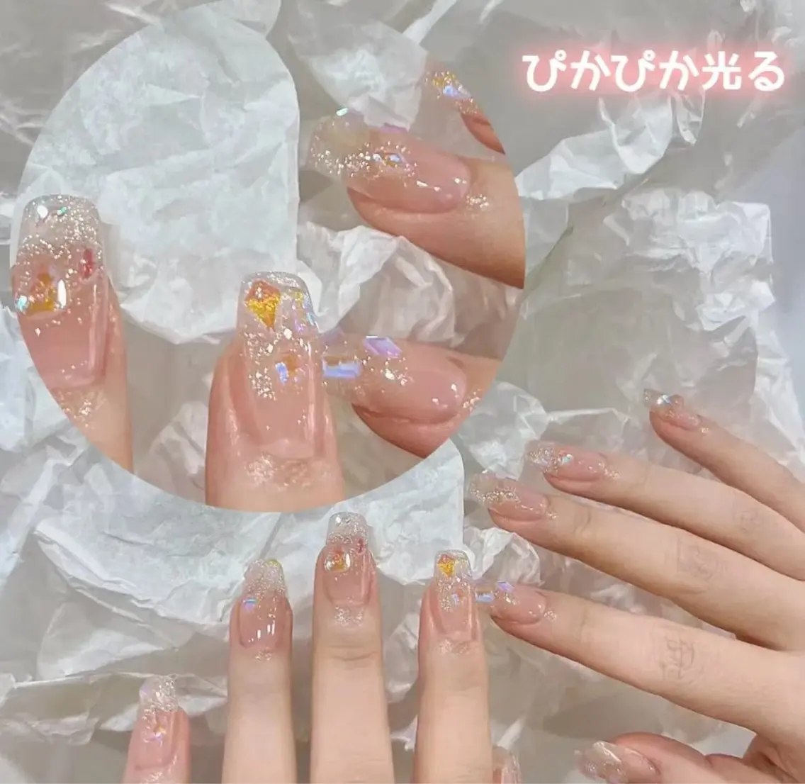 ワンホンネイルの写真