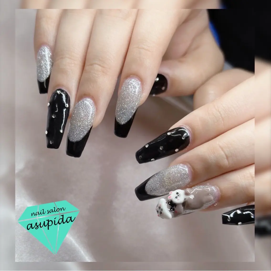 ネイル 長さ出し ハンドネイル nail salon asupidaのネイルデザイン