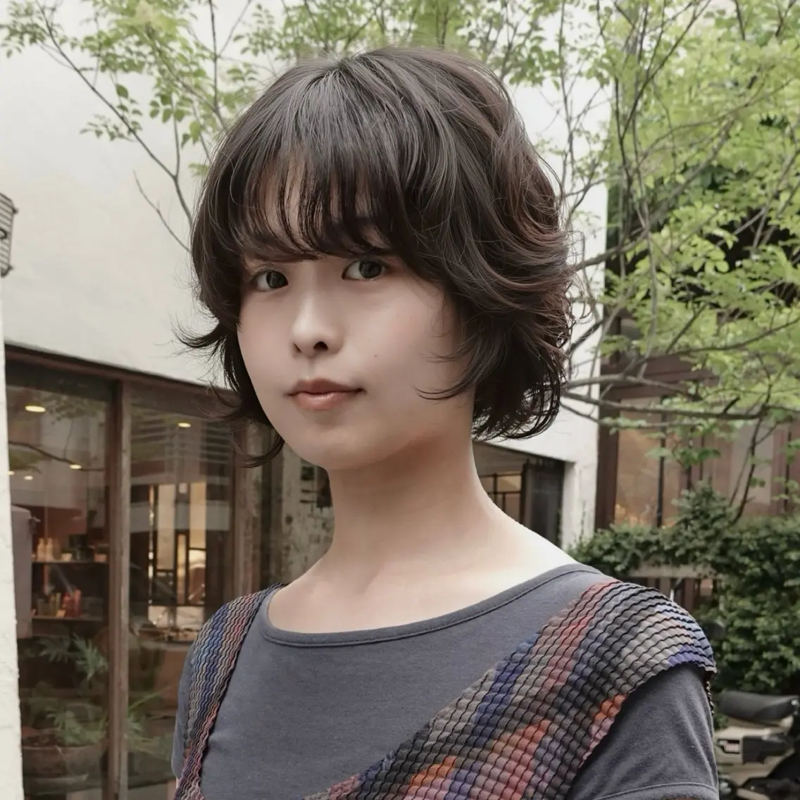 ミディアム カット パーマ 川田大輝 ナチュラルモードのヘアスタイル