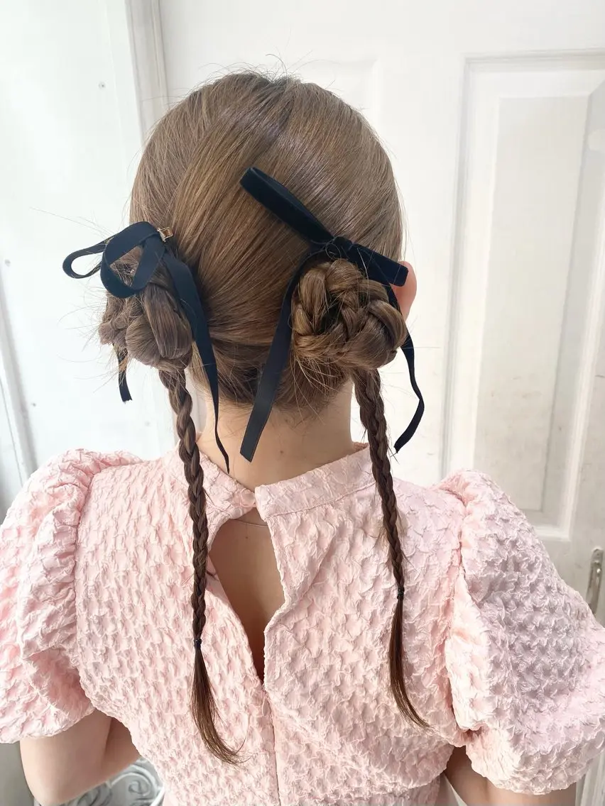 ヘアアレンジ お団子ヘア ヘアセット uros.中目黒 moekaのヘアスタイル