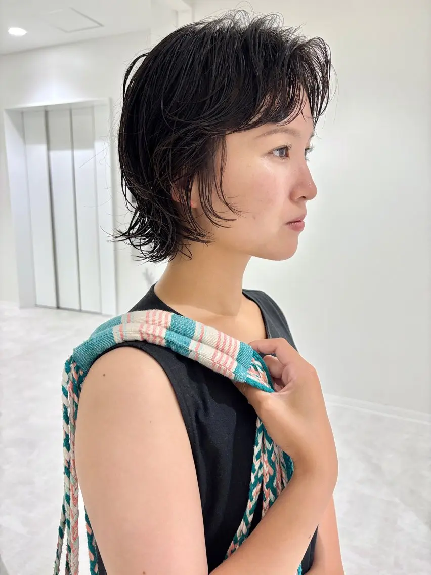ショート カラー パーマ ニュアンスパーマ カット パーマ ヘアセット 🌿ショート🌿 パーマ🌿淳平のヘアスタイル