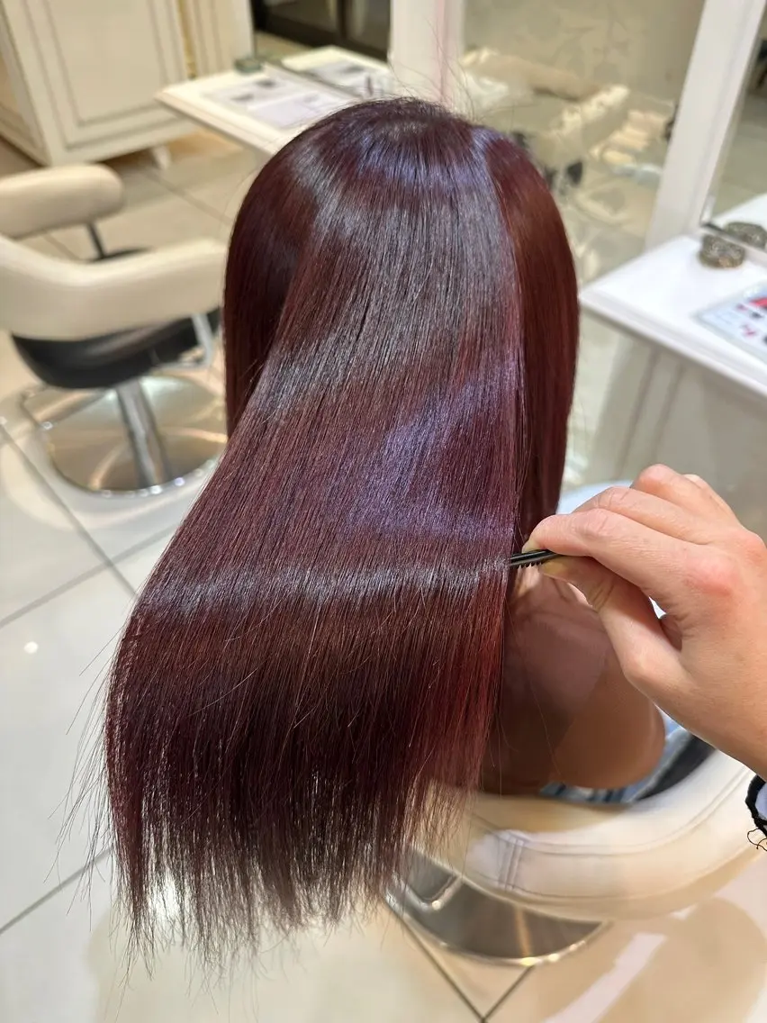 ロング カラー ヘアカラー トリートメント ツヤ重視 ワンカラー🫧Mioのヘアスタイル