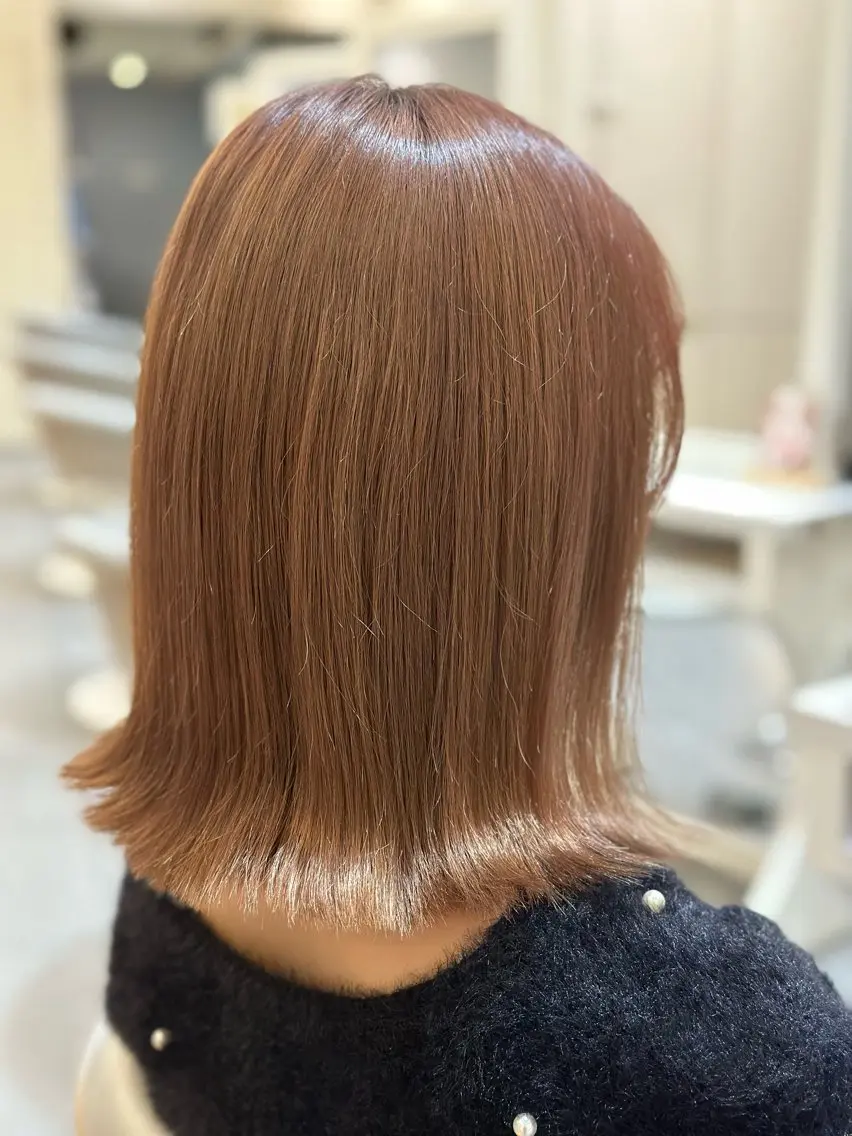 ミディアム ボブ 外ハネヘア キタド アミのヘアスタイル