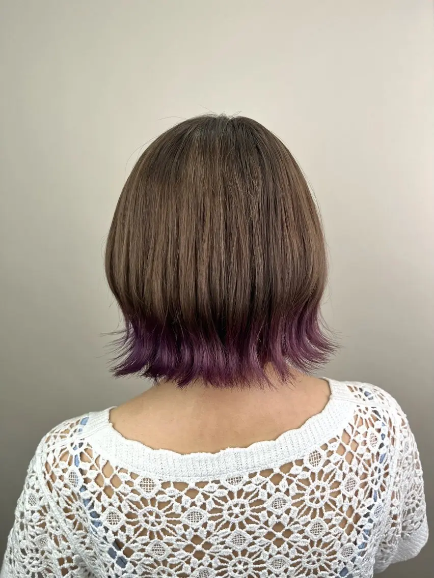 カラー ブリーチ デザインカラー ヘアカラー トリートメント 透明感カラー/パーマ 🌀アオノのヘアスタイル