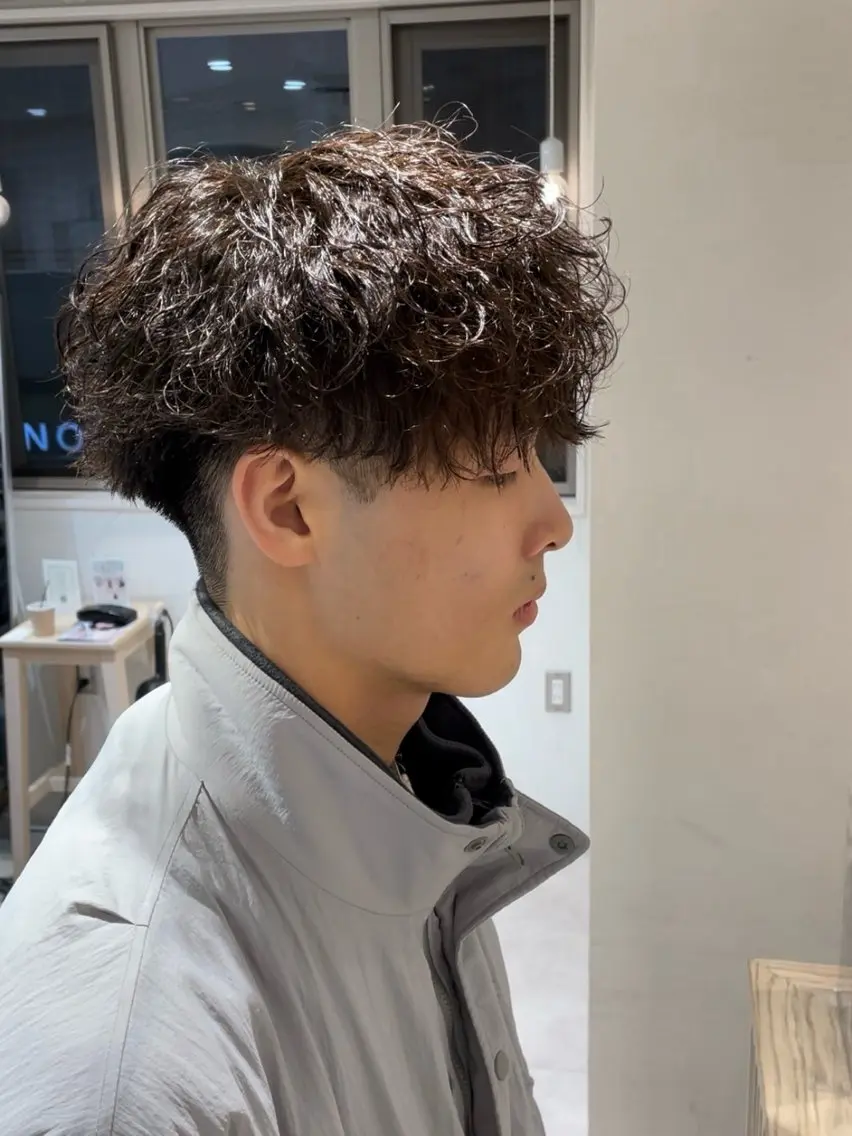パーマ メンズ 波巻きパーマ 似合わせカットのプロ 美容師yamadaのヘアスタイル