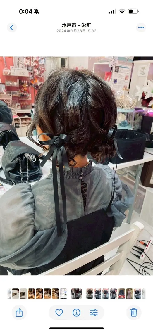 セミロング お団子ヘア ヘアセット hanaCoco ハナココのヘアスタイル