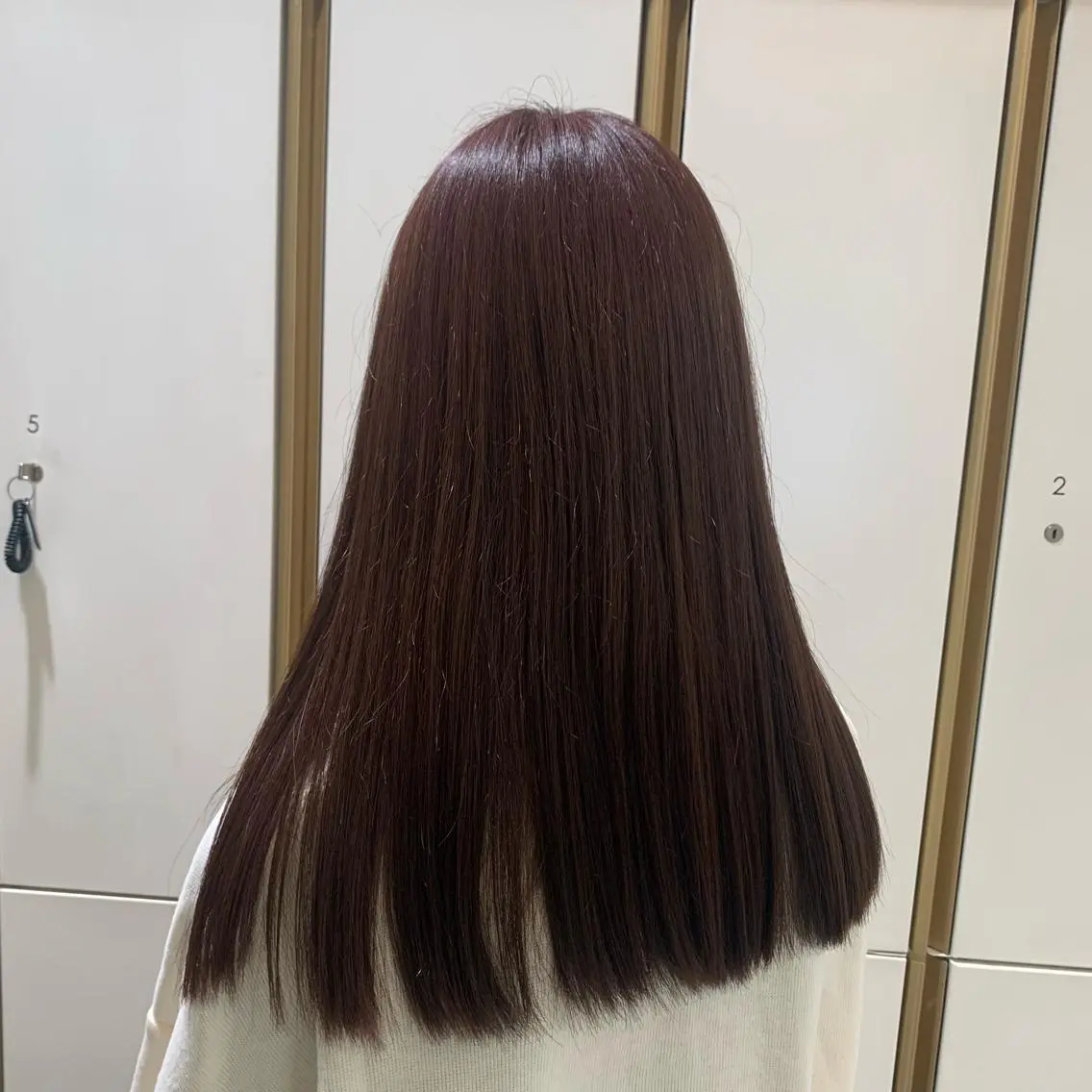 ロング カラー ピンクカラー ピンクパープル パープルカラー ヘアカラー トリートメント ウスイ ハルカのヘアスタイル