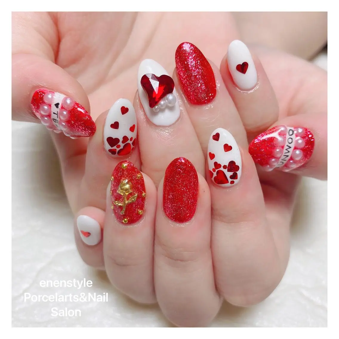 ミディアム ネイル 🐾enen style 🐾のネイルデザイン
