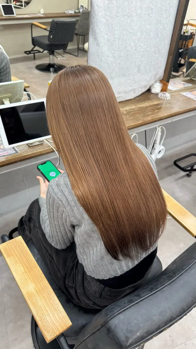 ロング ヘアカラー トリートメント shio ハイトーン 💗【福岡天神】のヘアスタイル