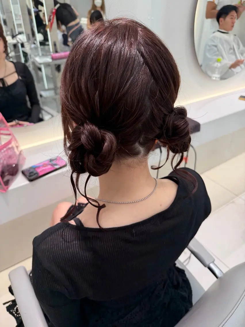 ヘアアレンジ 結婚式・ブライダル ヘアセット ヘアセット🎀耳つぼ 👂💎MONAMIのヘアスタイル