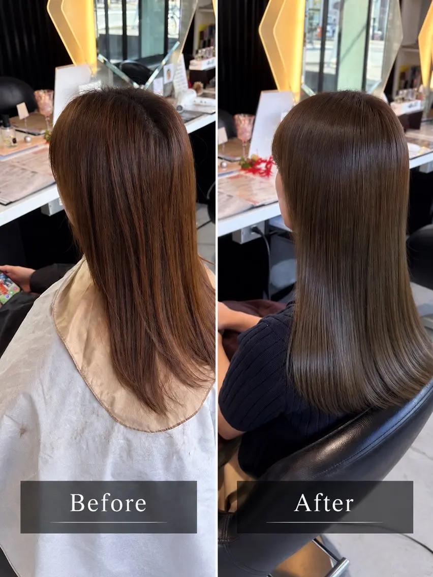 ロング カラー 井上 慈温のヘアスタイル