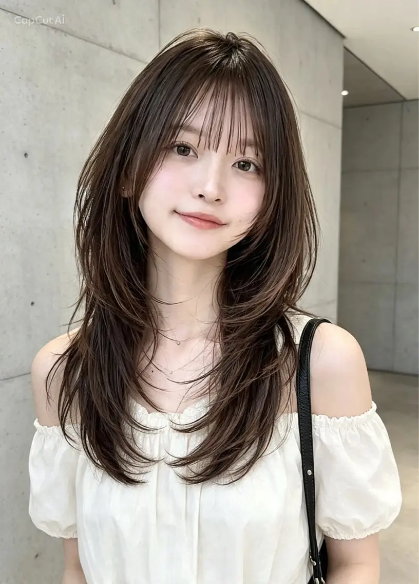 セミロング 神戸/karina /レイヤー/顔まわりのヘアスタイル