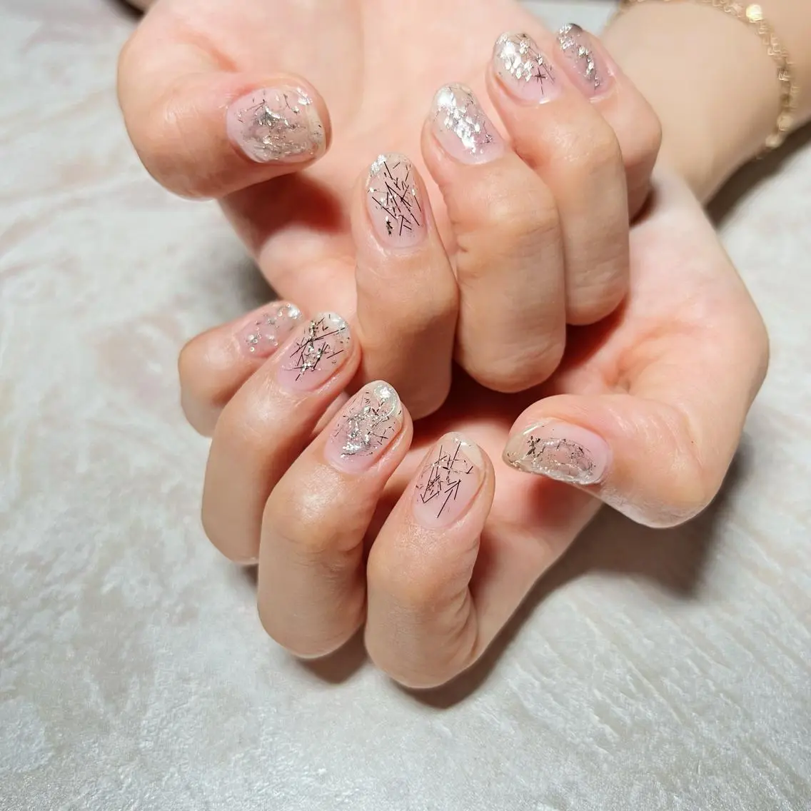 ネイル ニュアンスネイル ショートネイル gemickle nailのネイルデザイン