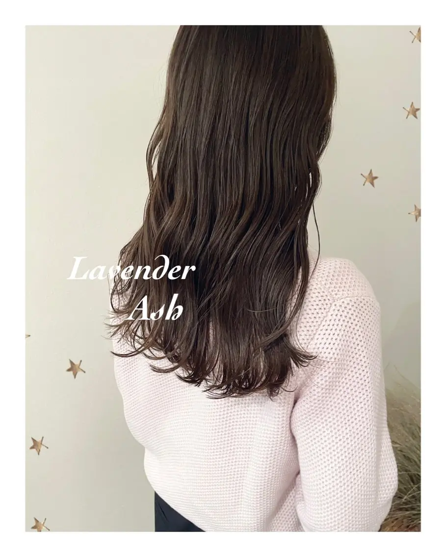 ロング カラー カット ヘアカラー 市川 千夏のヘアスタイル