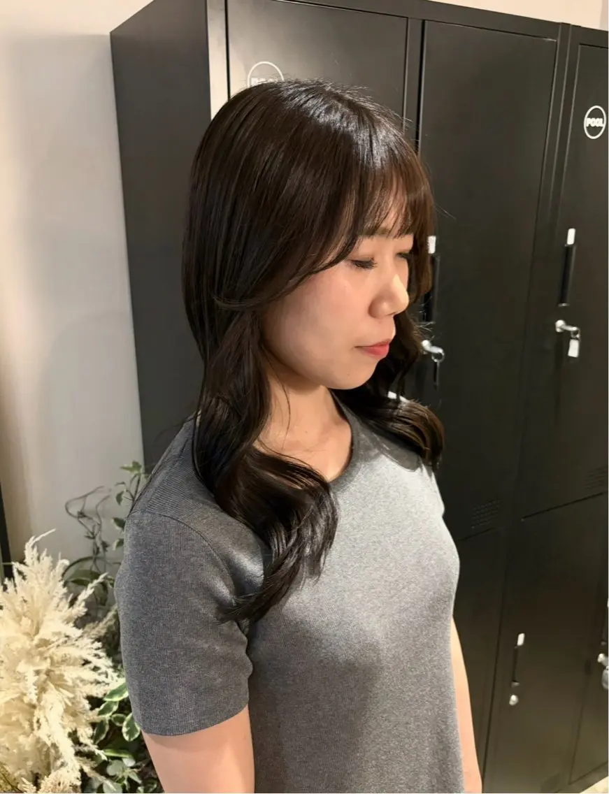 ロング カラー カット ヘアカラー 山神 あんじのヘアスタイル