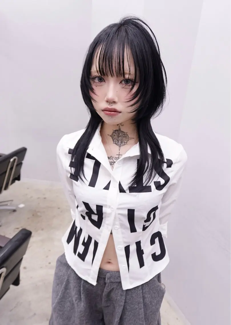 セミロング カラー ブリーチ ダブルカラー ハイトーンカラー イルミナカラー ブリーチなしカラー カット ヘアカラー トリートメント 表参道/透明感カラー 韓国ヘア長田雄希のヘアスタイル