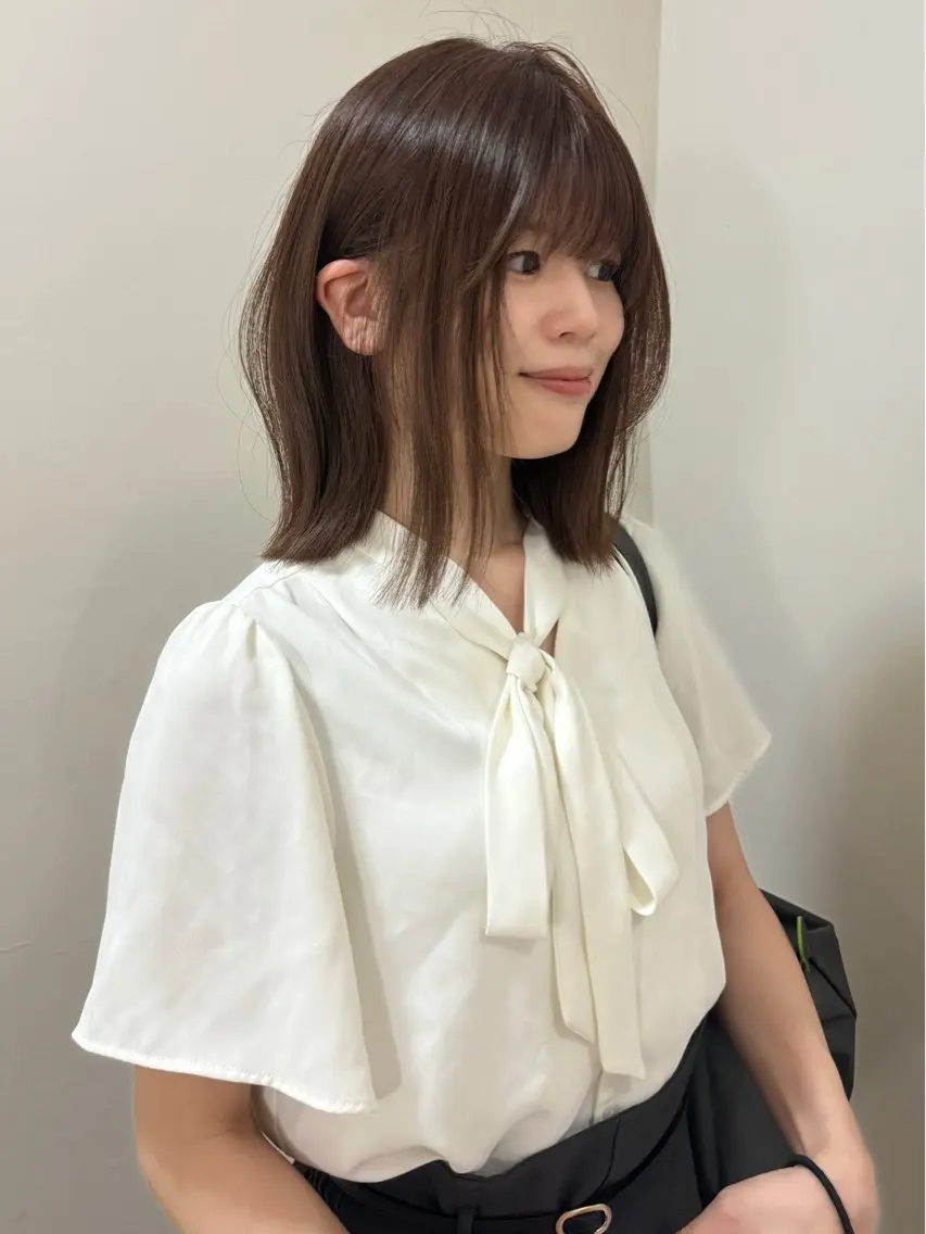 ミディアム カット ヘアカラー 透明感🍨レイヤー ヘアセット/miyuのヘアスタイル