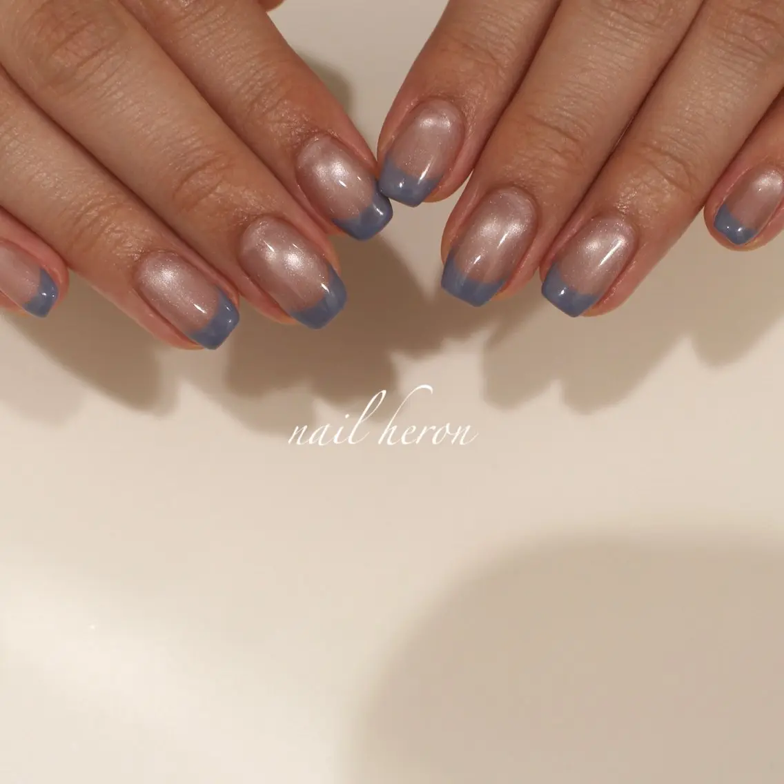 ネイル フレンチネイル マグネットネイル ハンドネイル saki_ nail heronのネイルデザイン