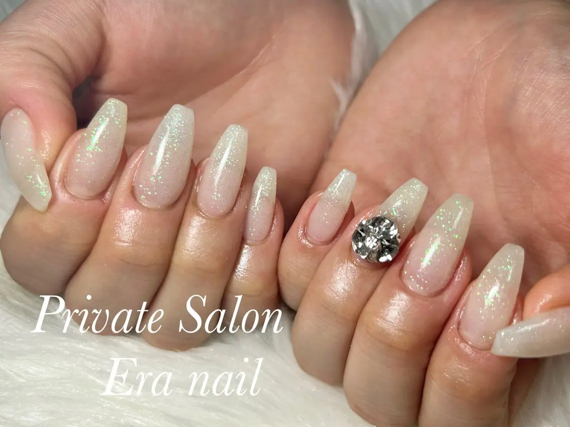 ネイル ラメ(グリッター) ワンカラーネイル ハンドネイル Era nailのネイルデザイン