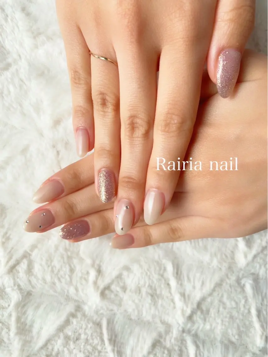 ネイル グリーン 持ち込み Rairia nail本八幡店のネイルデザイン