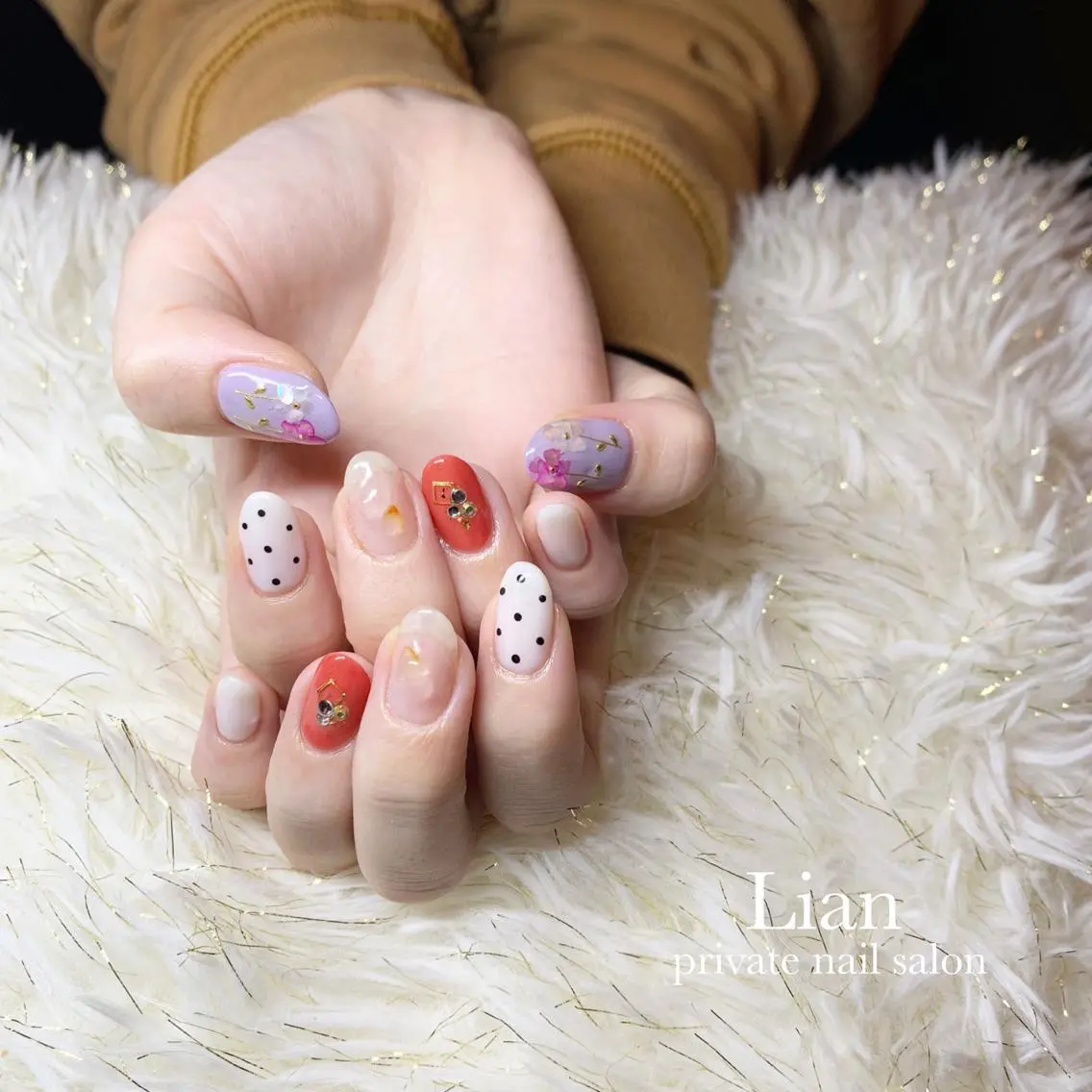 ネイル フラワーネイル nailsalon Lenoaのネイルデザイン