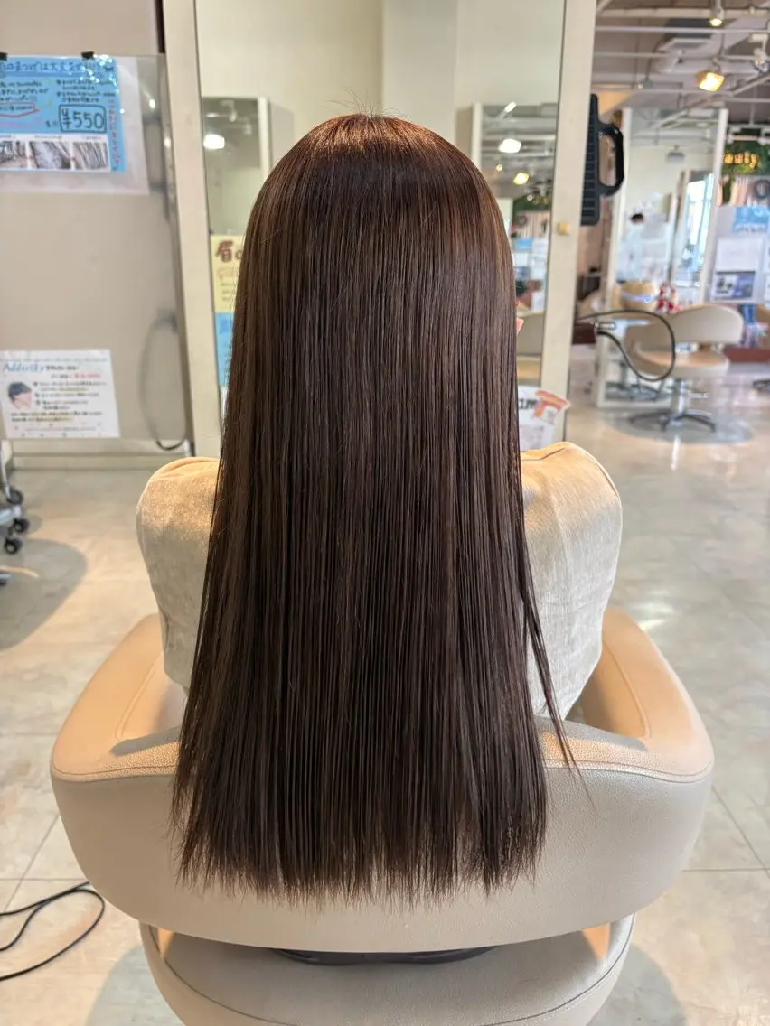 ロング カラー ブリーチ ブラウンカラー ヘアカラー 小森 永のヘアスタイル