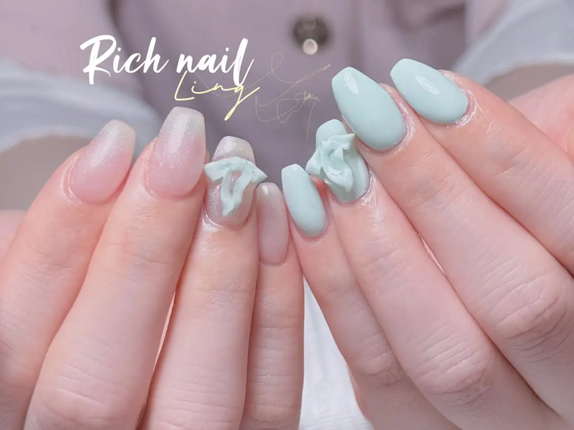 ネイル ハンドネイル ハンドケア Rich Nail 🤲🏻梨央のネイルデザイン
