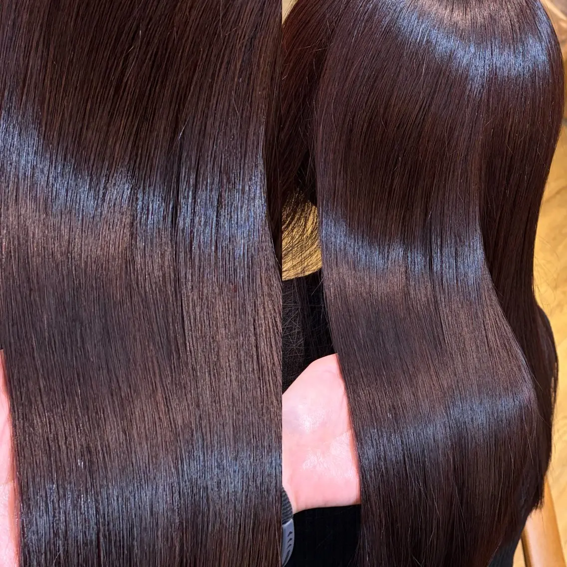 ロング カラー アッシュ ベージュカラー ブリーチ 透明感カラー グレージュ ヘアカラー トリートメント 大人艶髪&Wカラー ✨髪質改善のアユカのヘアスタイル