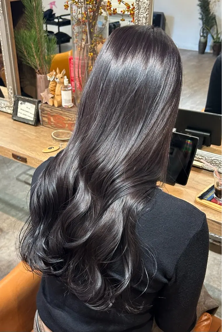 ロング カラー ラベンダーカラー HARE nene🐿🍡のヘアスタイル
