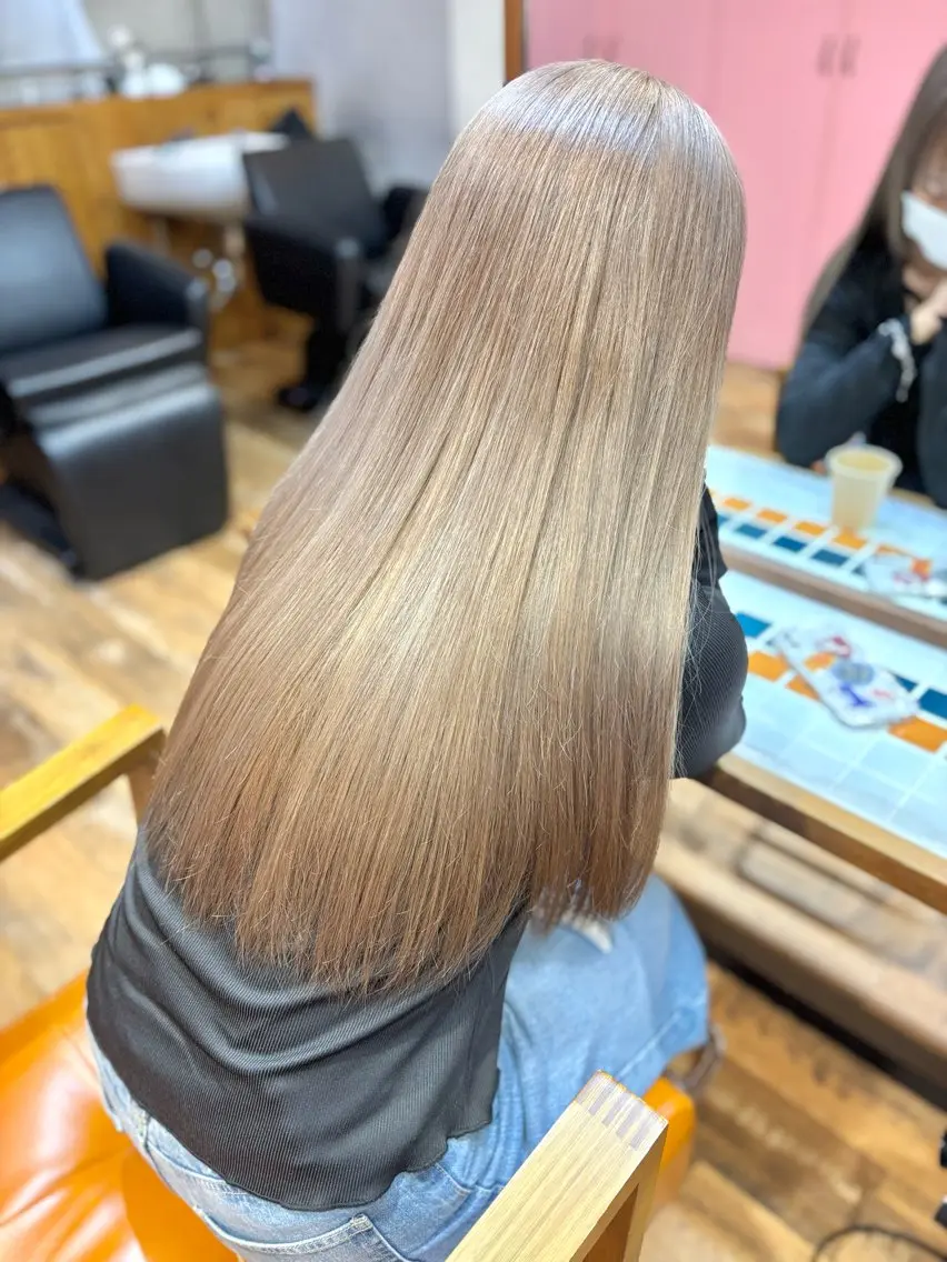 ロング ヘアカラー ♥️ボブ/ブリーチ なしカラー/mahoのヘアスタイル