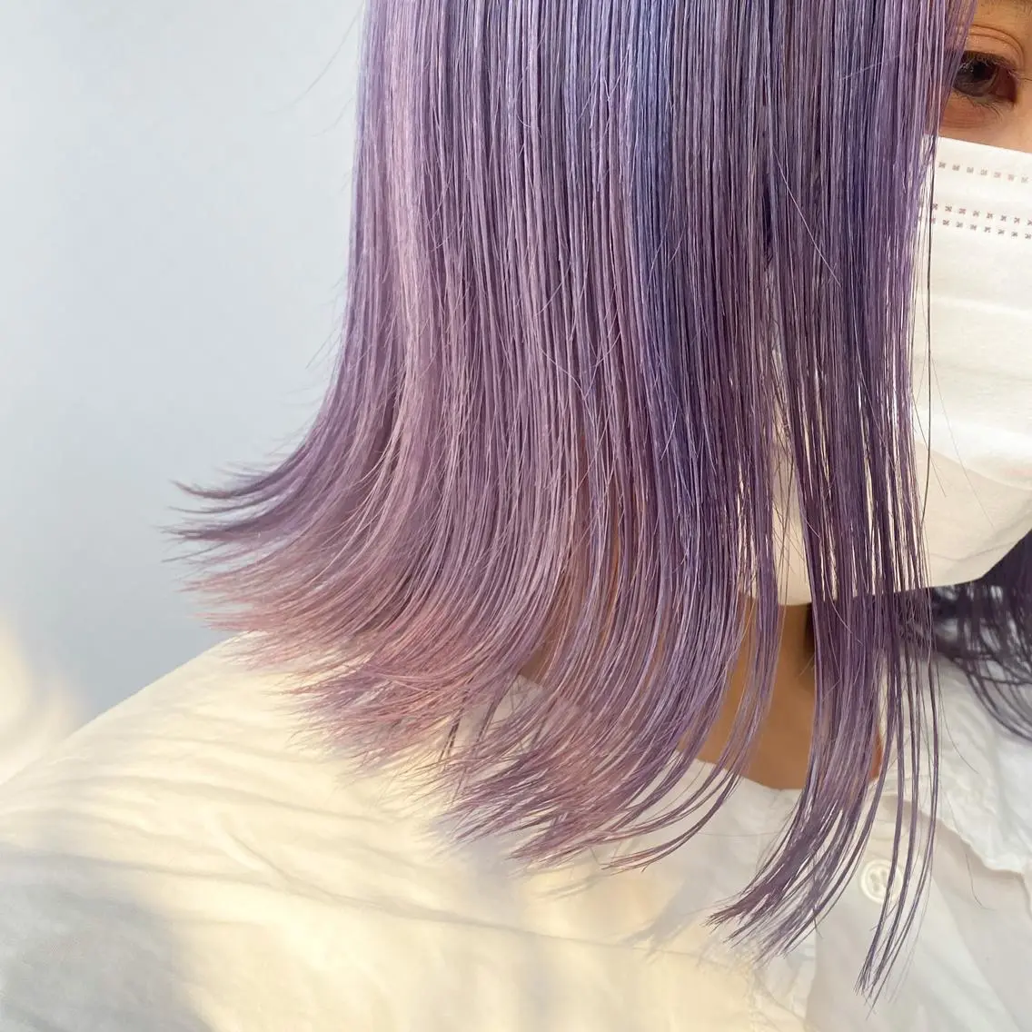 ミディアム カラー ヘアアレンジ 福岡似合わせレイヤー /ウルフ/ハイトーンのヘアスタイル