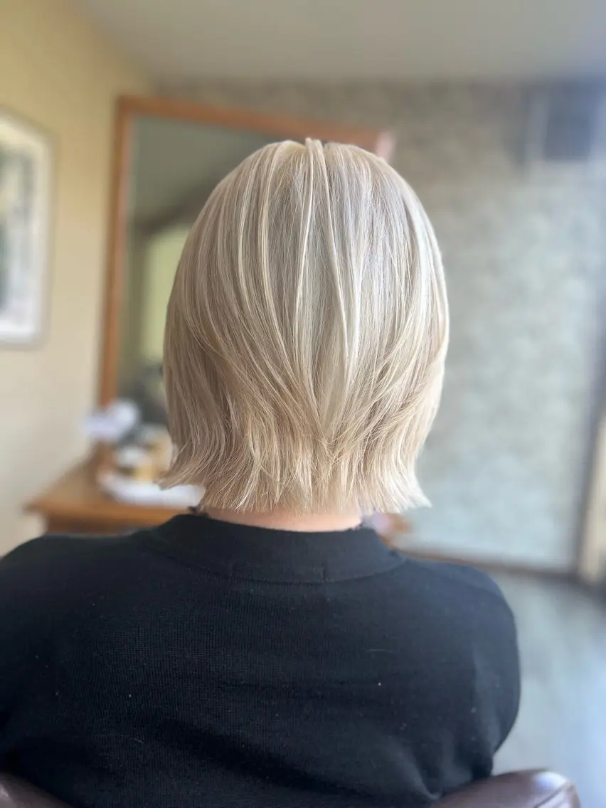ショート カラー ブリーチ ブロンド ホワイトブロンド カット ヘアカラー 井上 花音のヘアスタイル