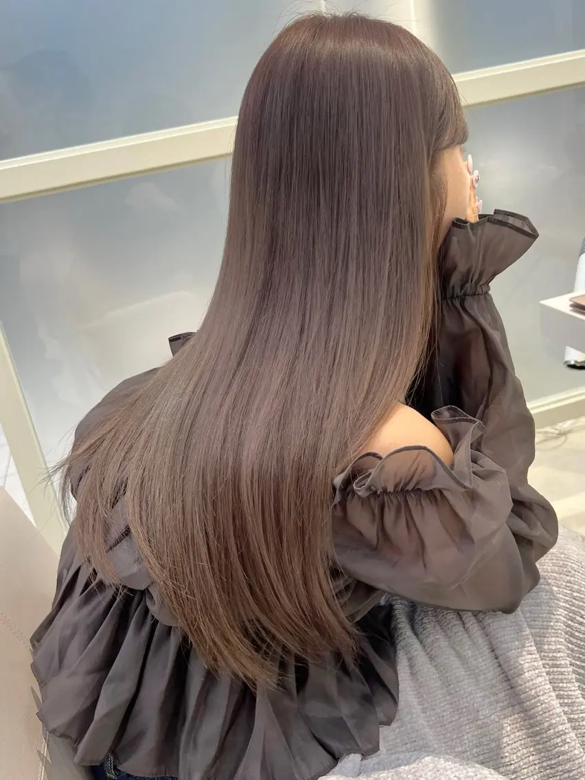 ロング カラー ブリーチ ブロンド ケアブリーチ 透明感カラー ダブルカラー レイヤー専門家 ダブルカラー修のヘアスタイル