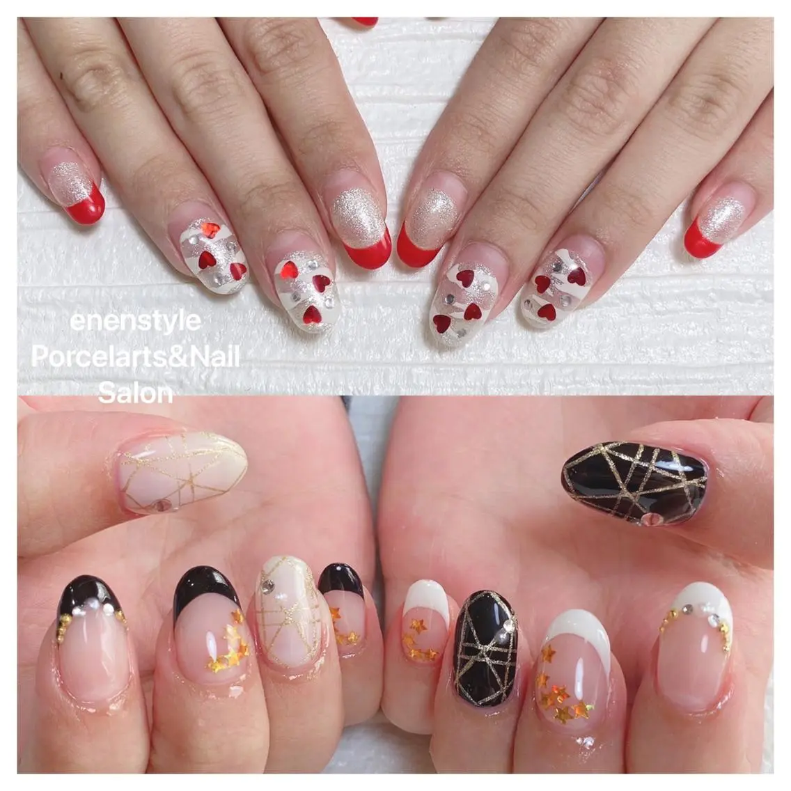 ミディアム ネイル ハンドネイル 🐾enen style 🐾のネイルデザイン