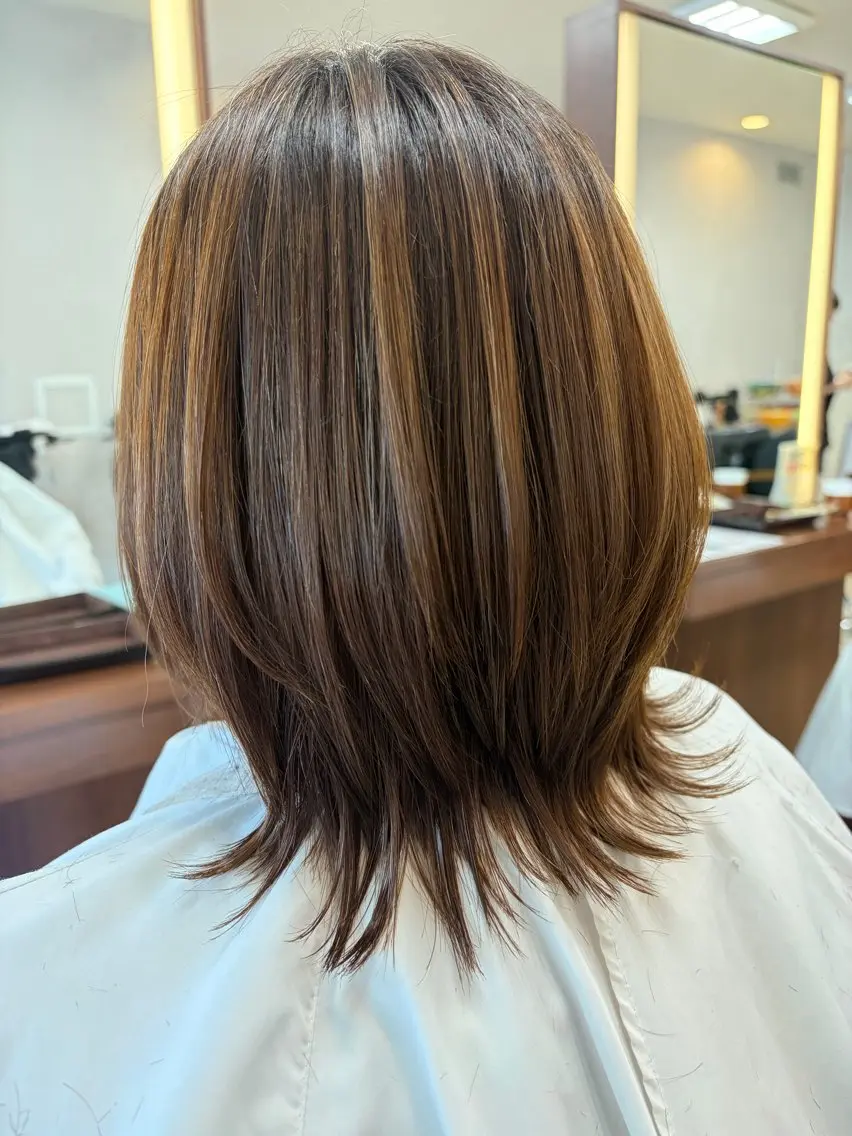 ミディアム カット 大前 葵のヘアスタイル