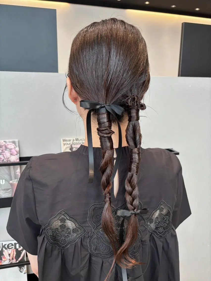 ロング ヘアアレンジ 結婚式・ブライダル ヘアセット 透明感カラー/ レイヤーkotonoのヘアスタイル