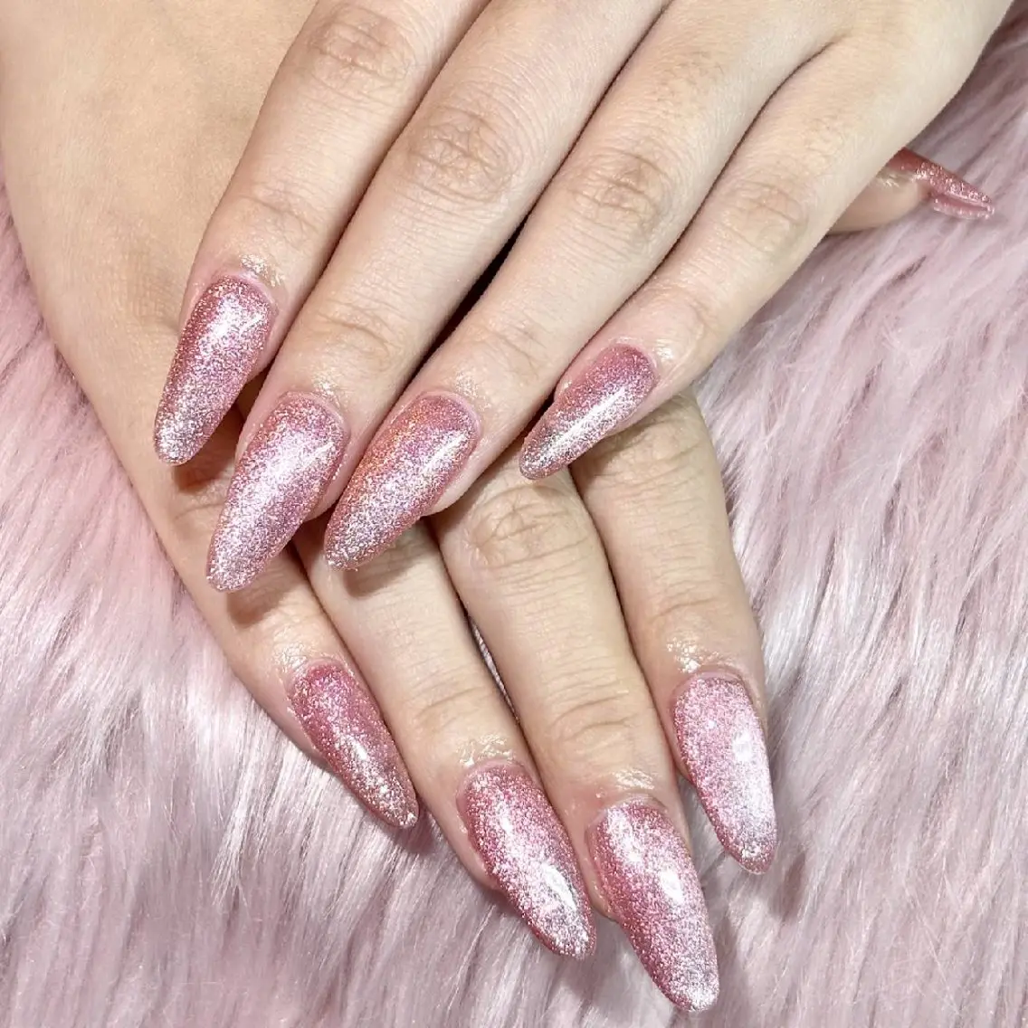 ネイル 長さ出し マグネットネイル ハンドネイル Alissa Nailのネイルデザイン