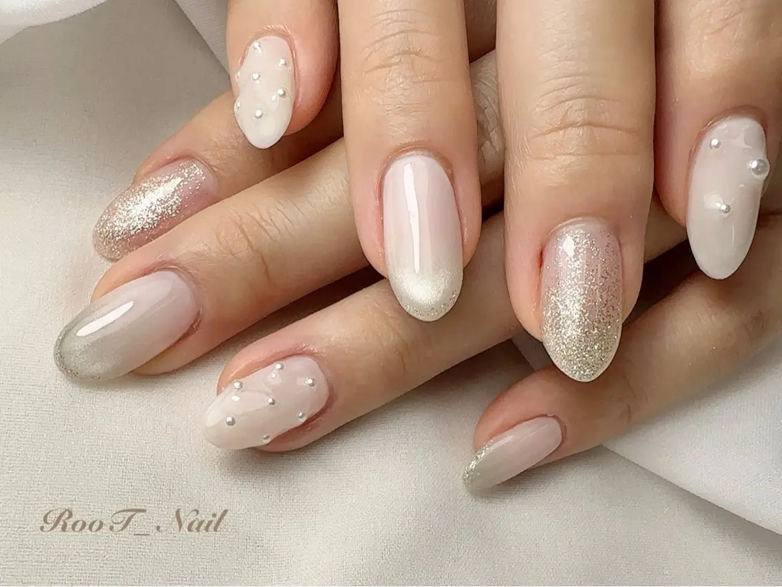 ネイル ラメ(グリッター) マグネットネイル ハンドネイル RooT Nailのネイルデザイン