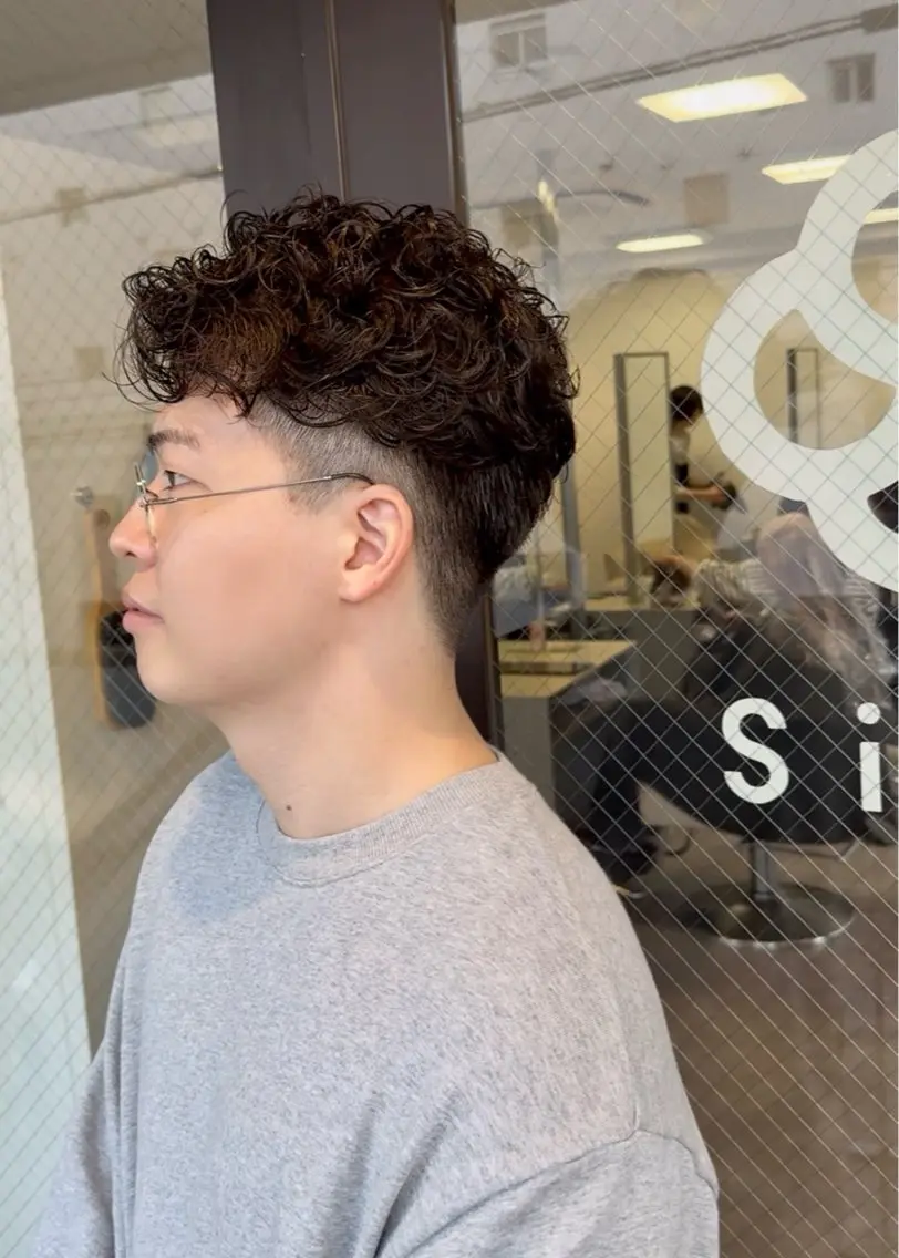 ショート パーマ メンズ メンズパーマ カット パーマ ヘッドスパ メンズ指名多数!! 田島史也のヘアスタイル
