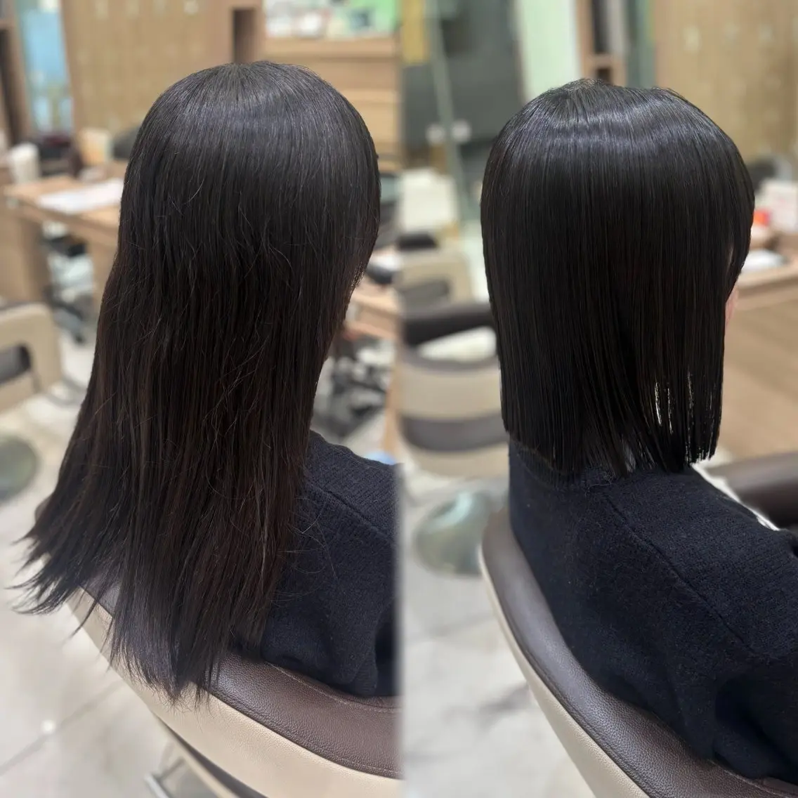 ミディアム ボブ 縮毛矯正 縮毛矯正 トリートメント ⭐️NANAMI/ /縮毛矯正/パーマのヘアスタイル