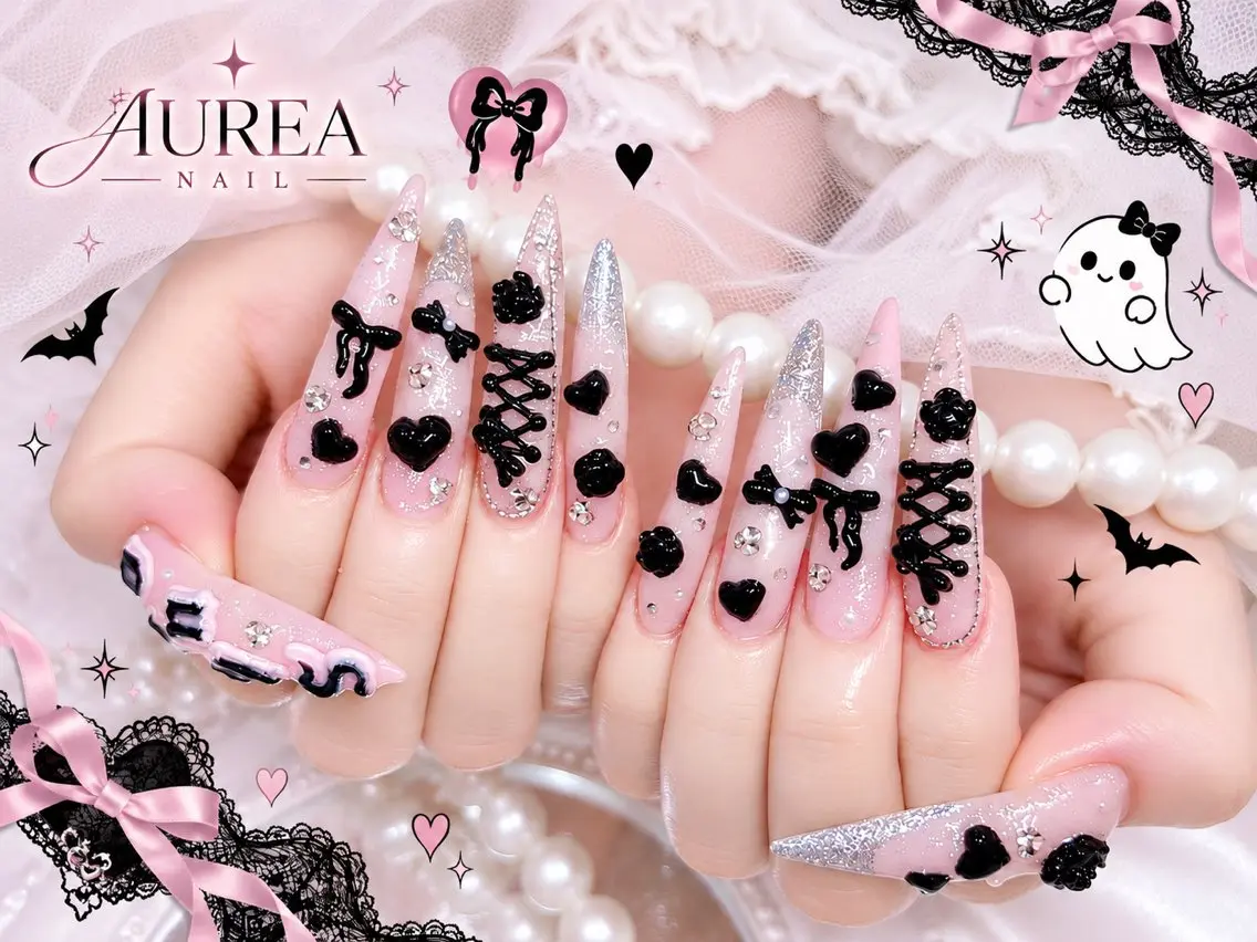 ネイル ハンドネイル ハンドケア いちごちゃん Aureaのネイルデザイン
